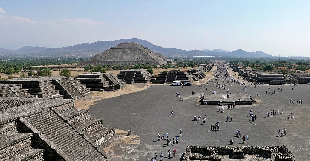 The ancient city of Teotihuacan in Mexico (Wikimedia Commons).